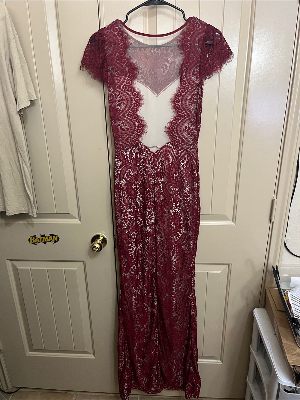 Windsor Burgundy Lace Maxi Dress